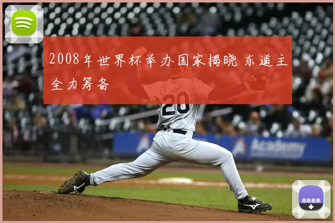 2008年世界杯举办国家揭晓 东道主全力筹备